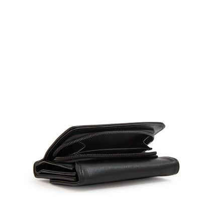 Billetera cierre exterior fraila mediana negro
