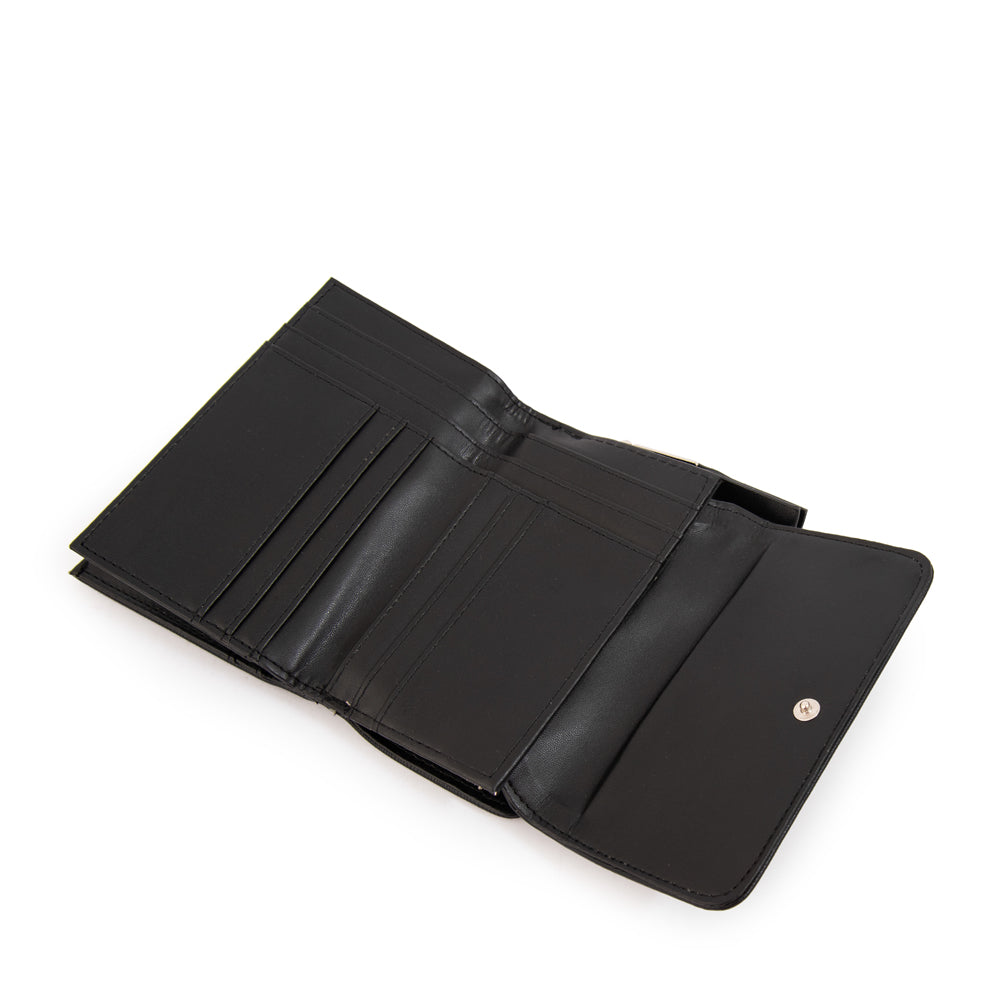 Billetera cierre exterior fraila mediana negro