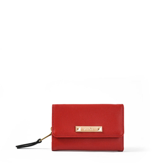Billetera cierre exterior mediana fraila rojo