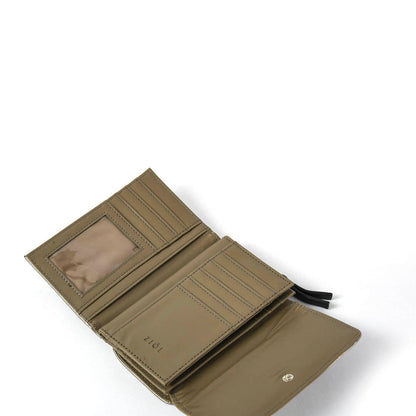 Billetera cierre exterior mediana fraila plateado