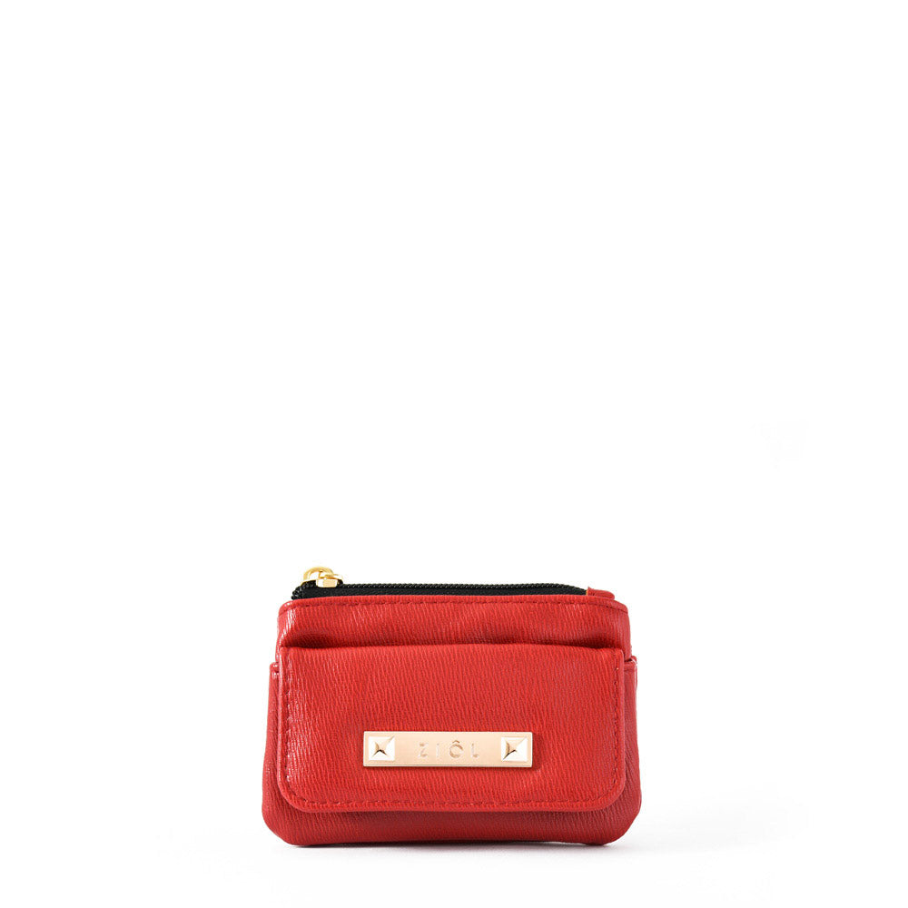 Monedero bolsillo frontal fraila pequeña rojo