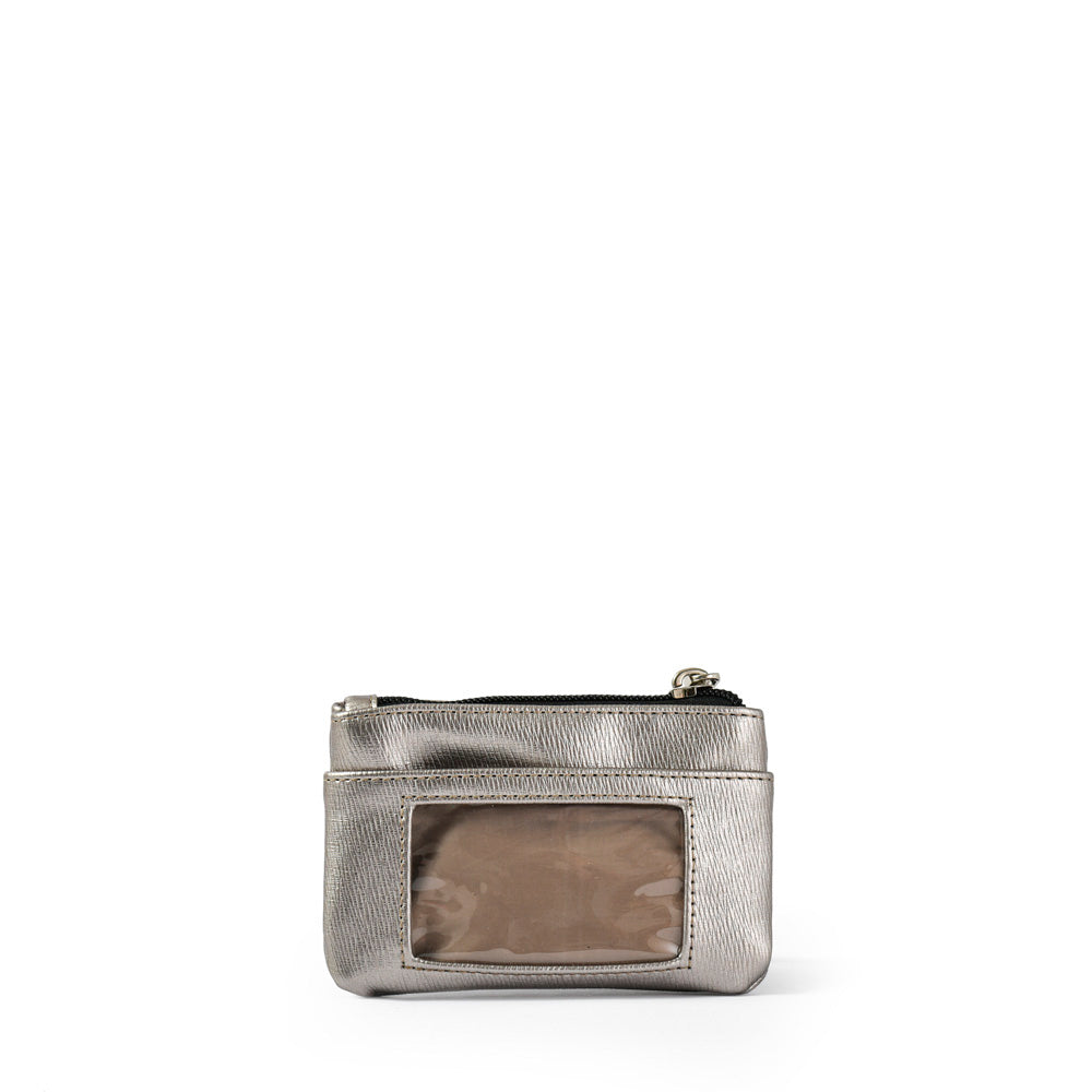 Monedero bolsillo frontal fraila pequeña plateado
