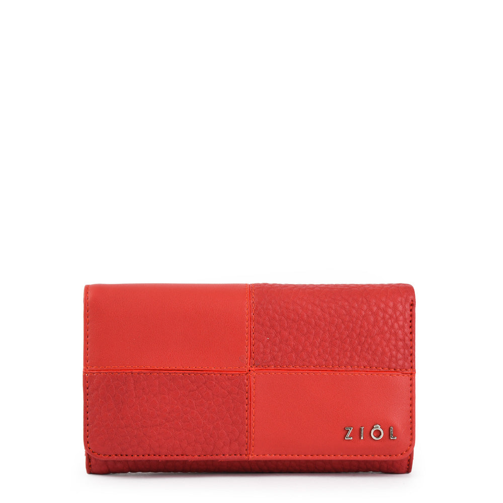 Billetera acordeon raines mediana rojo