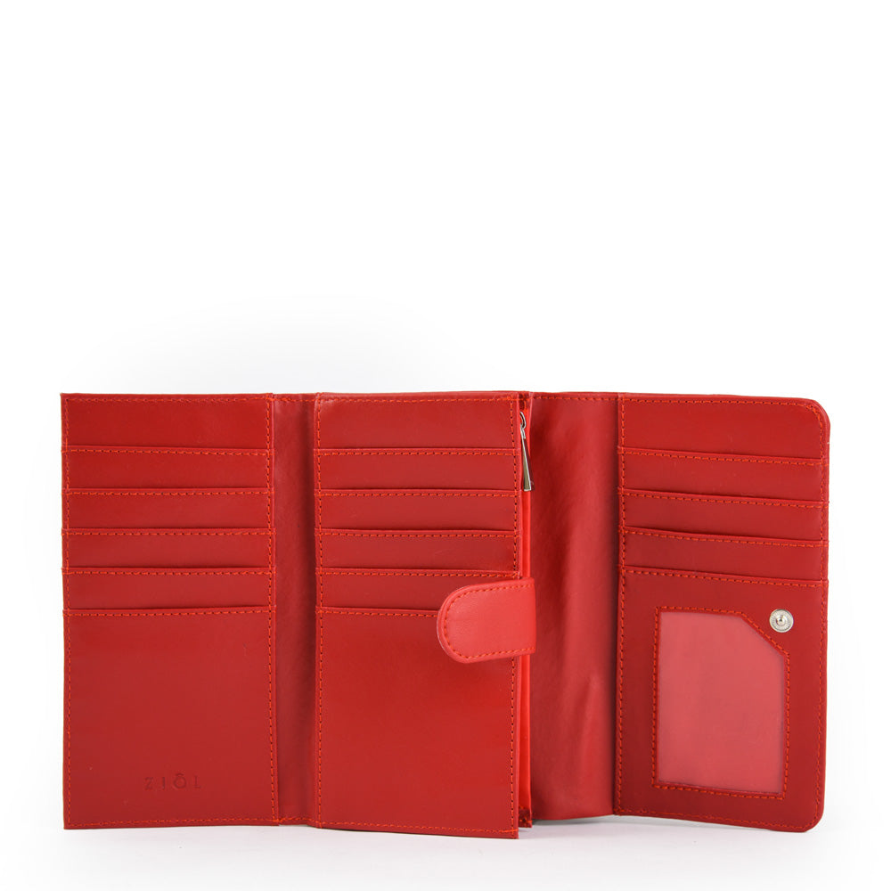 Billetera acordeon raines mediana rojo