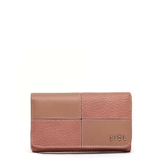 Billetera acordeon mediana raines rosa viejo