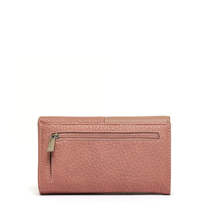 Billetera acordeon mediana raines rosa viejo
