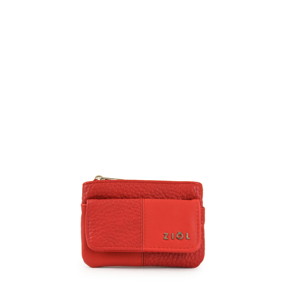 Monedero rectangular raines pequeña rojo