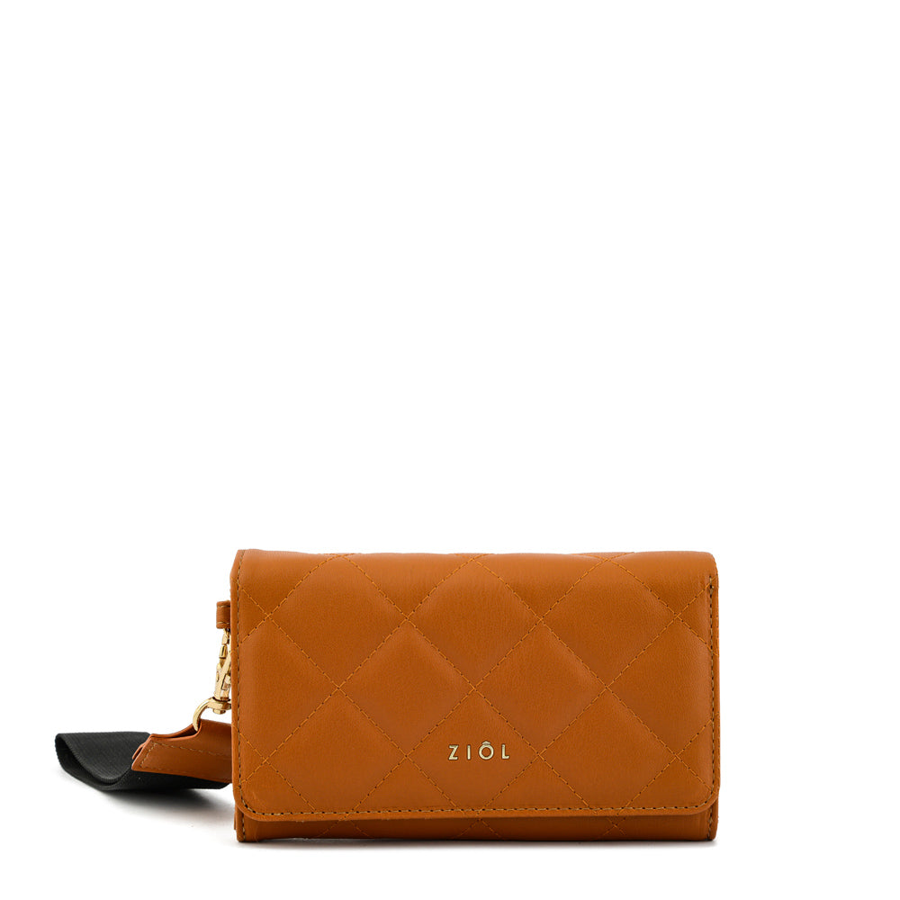 Billetera acordeon bouffi mediana camel