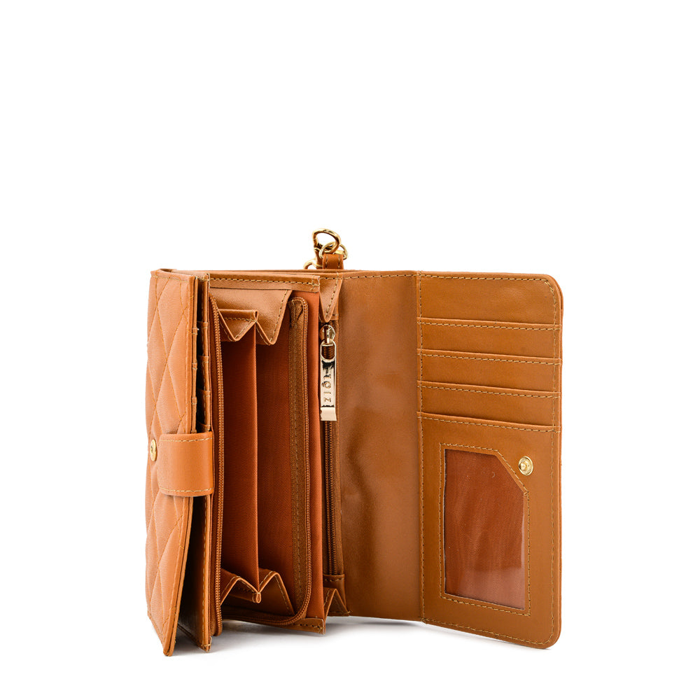Billetera acordeon bouffi mediana camel