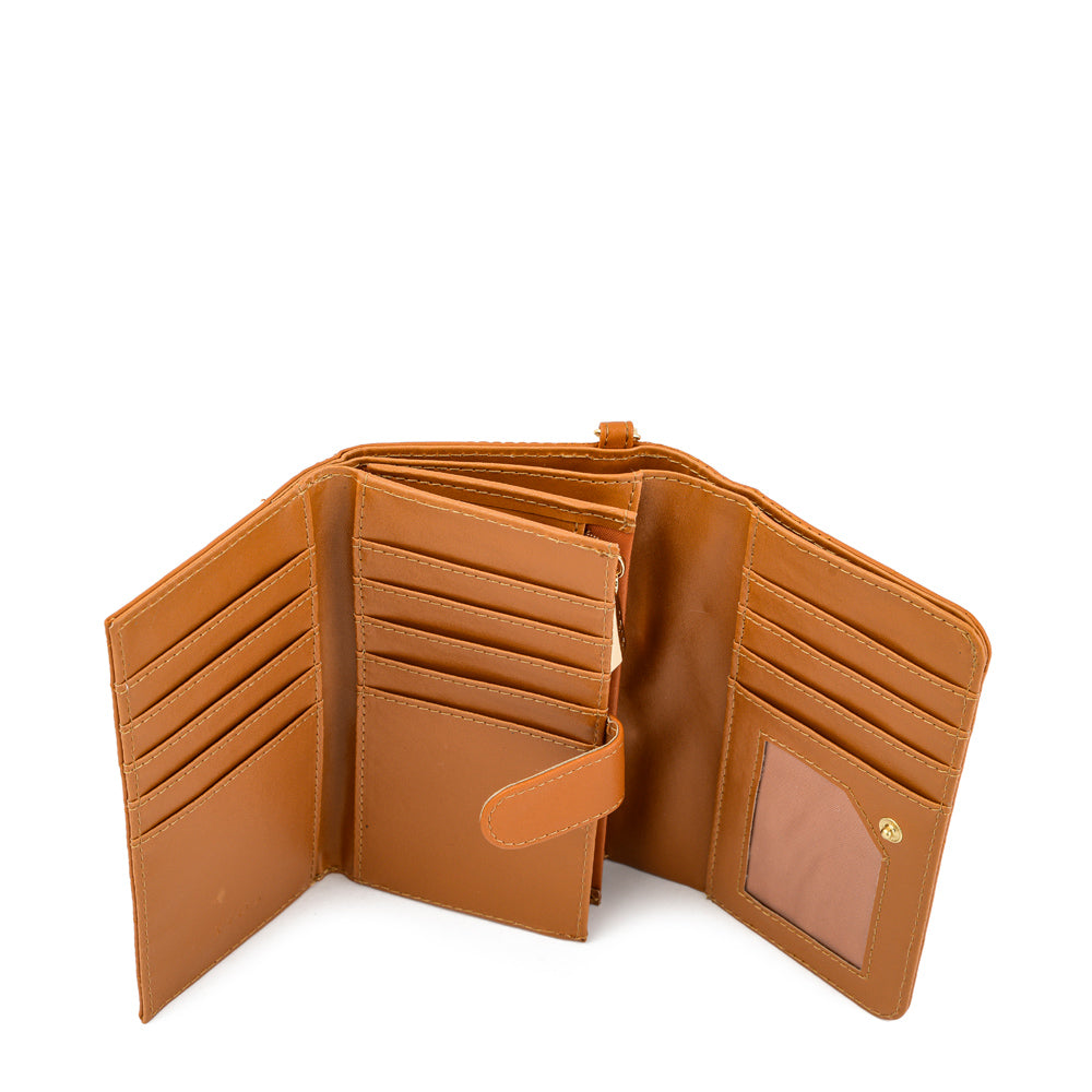 Billetera acordeon bouffi mediana camel