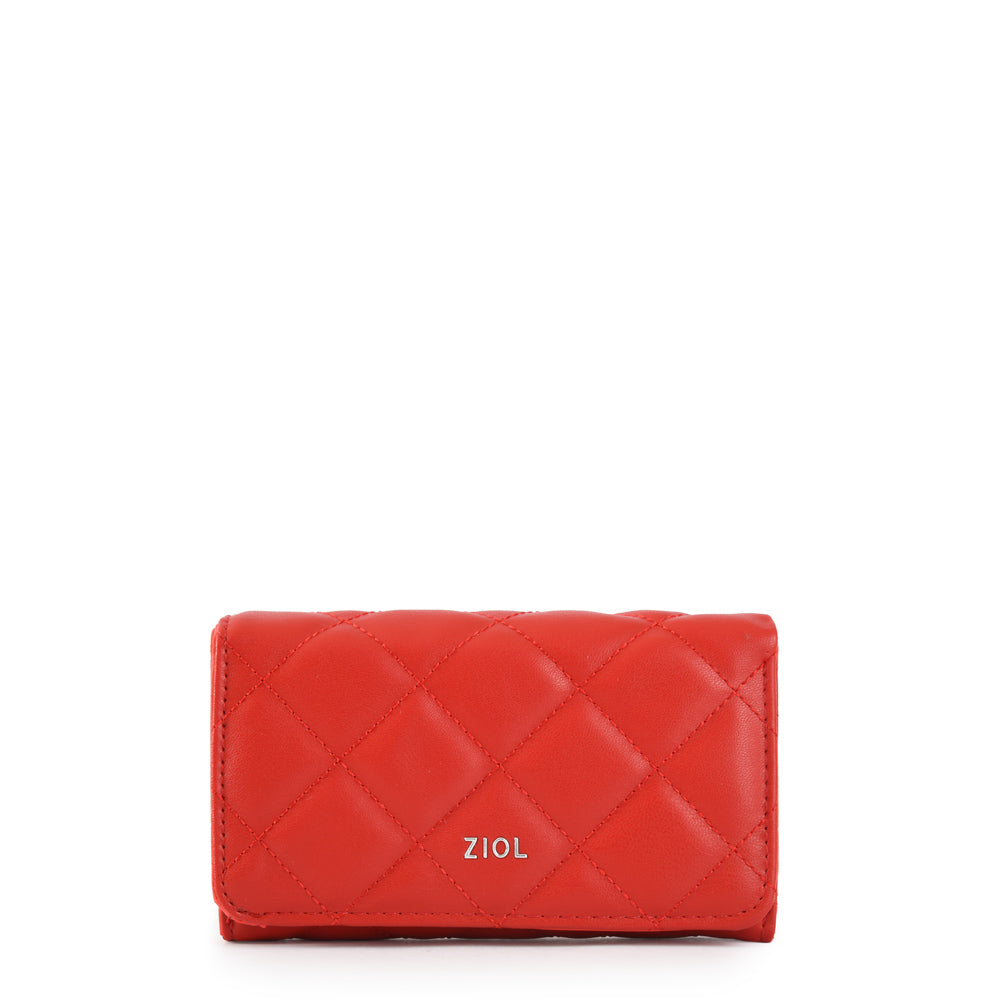 Billetera acordeon bouffi mediana rojo