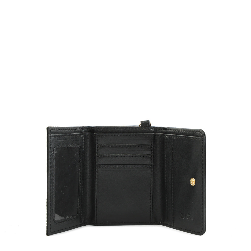 Billetera cierre exterior pequeña bouffi negro