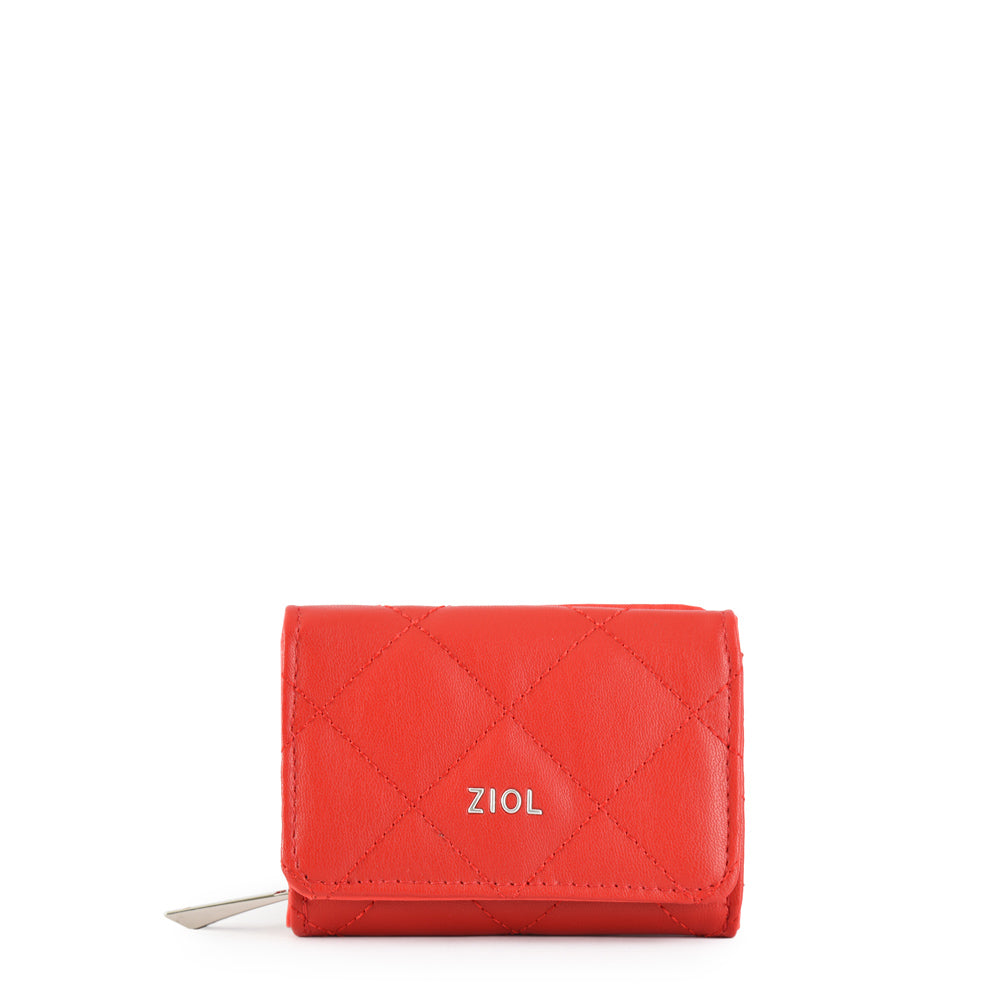 Billetera cierre exterior bouffi rojo
