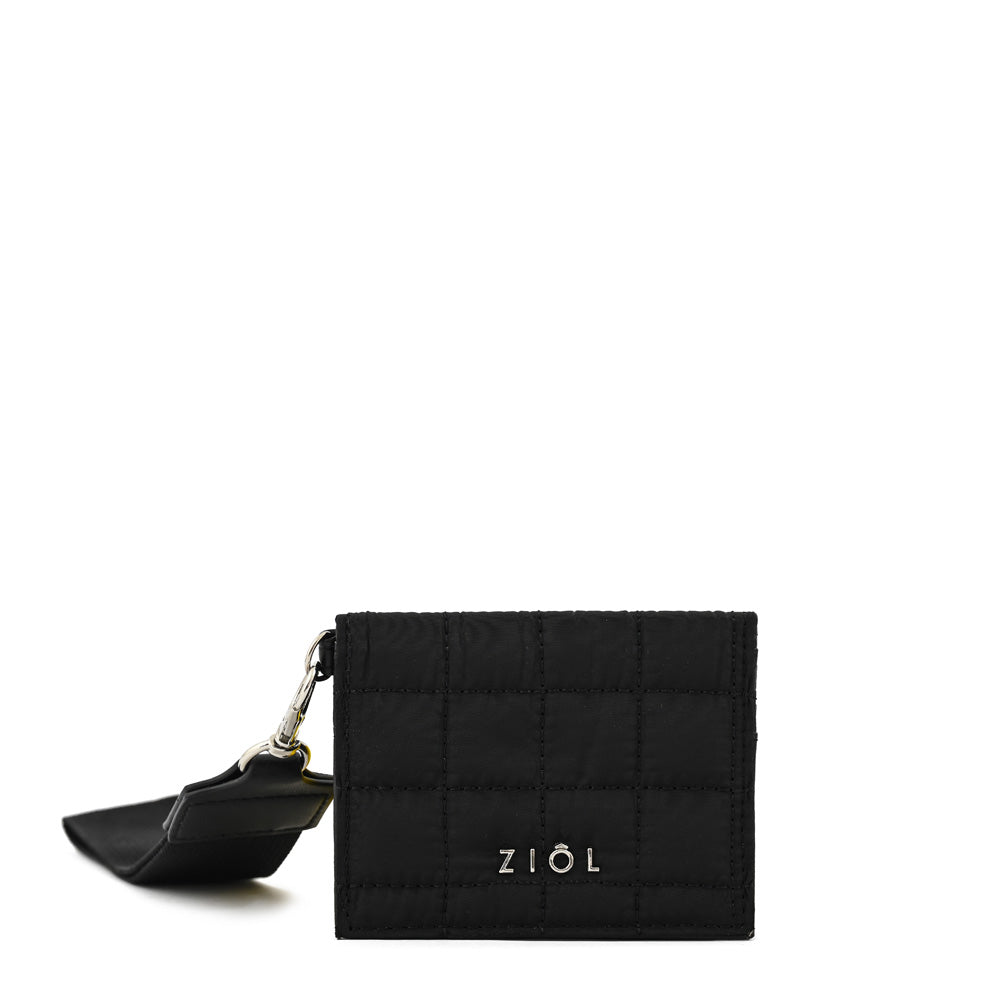 Tarjetero rectangular pequeña nacha negro