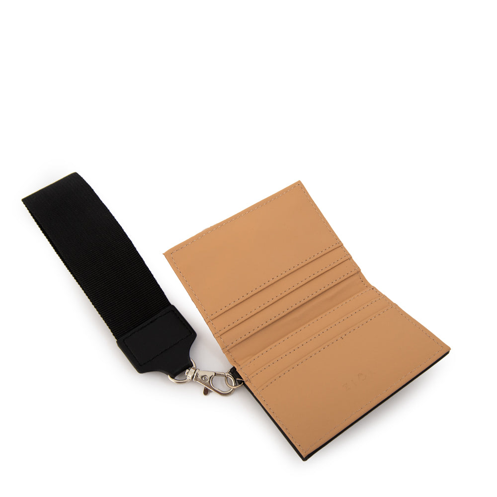 Tarjetero rectangular nacha pequeña beige