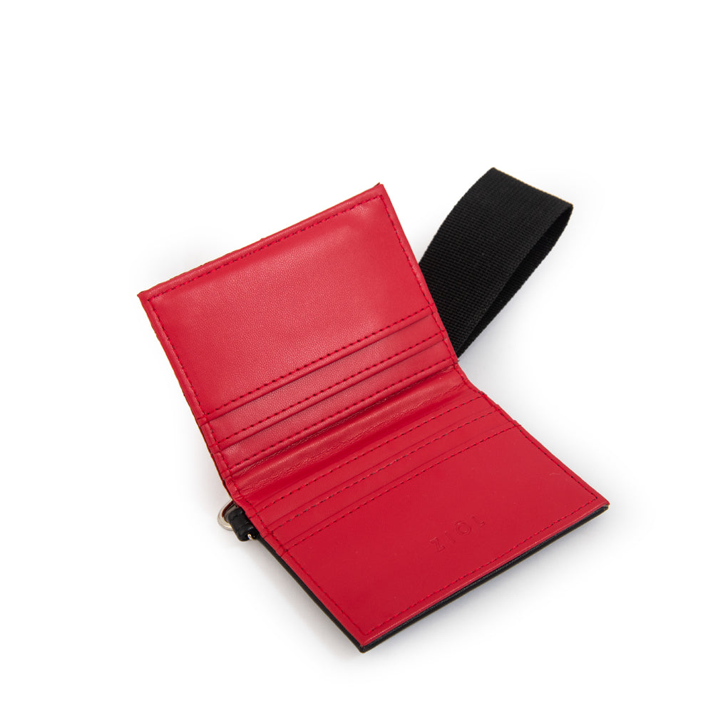 Tarjetero nacha rojo
