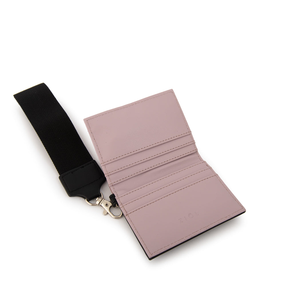 Tarjetero rectangular nacha pequeña rosa viejo