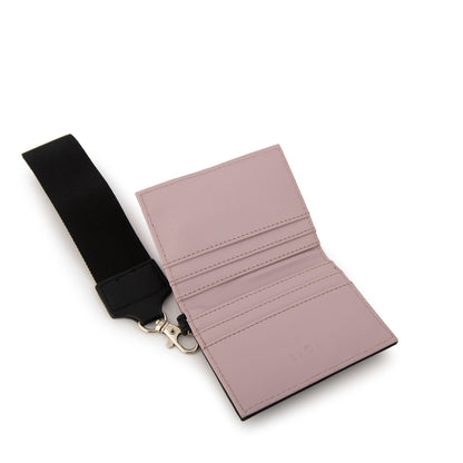 Tarjetero rectangular pequeña nacha rosa viejo