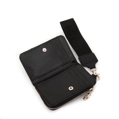 billetera cierre exterior pequeña nacha negro