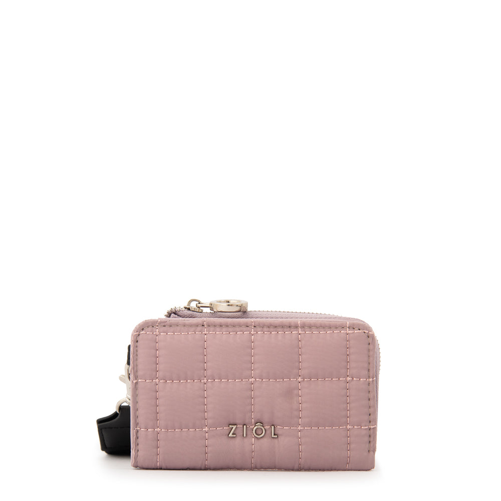 billetera cierre exterior pequeña nacha rosa viejo