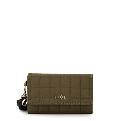 billetera cierre exterior mediana nacha verde oliva