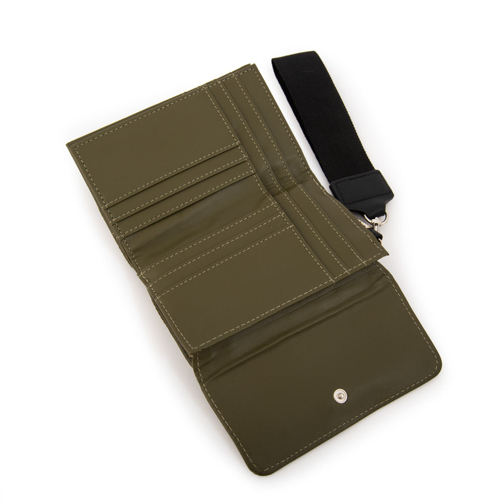 billetera cierre exterior mediana nacha verde oliva