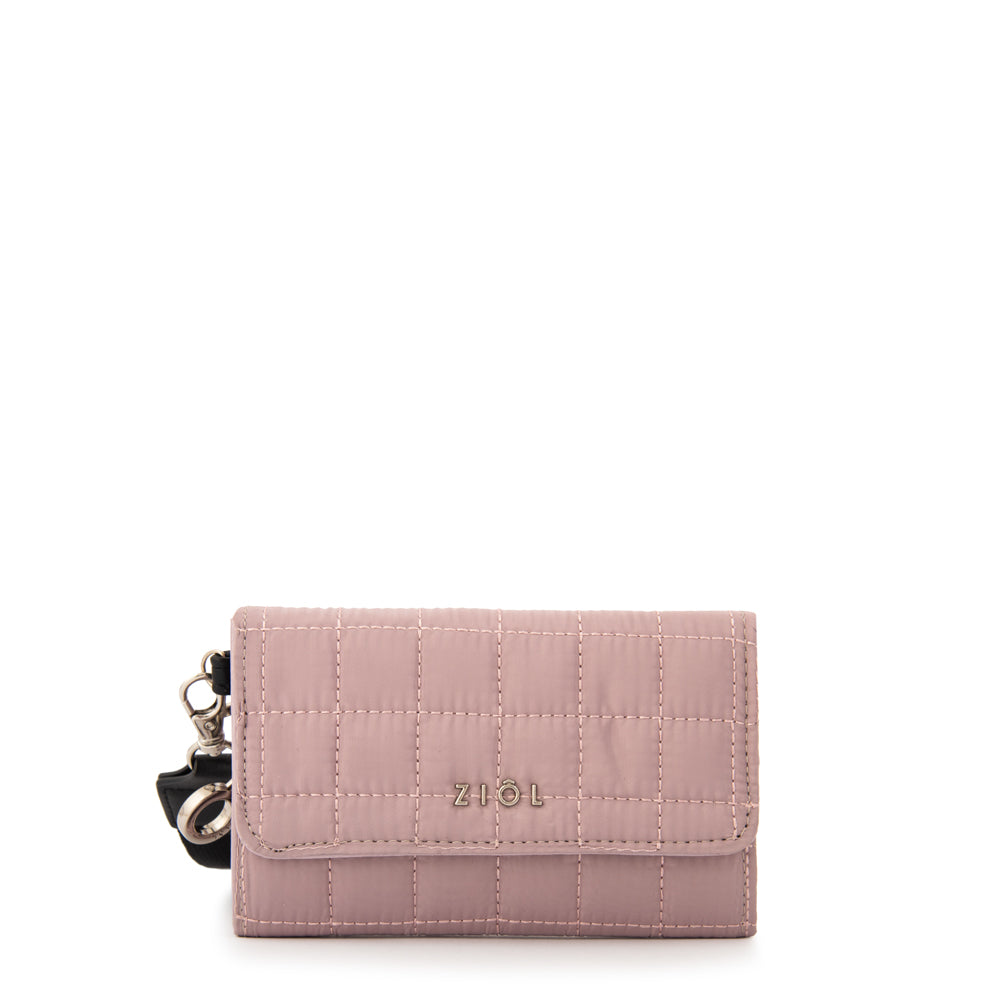 billetera cierre exterior mediana nacha rosa viejo