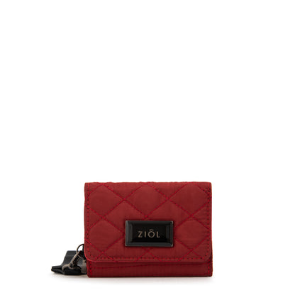 billetera cierre exterior pequeña cersei rojo
