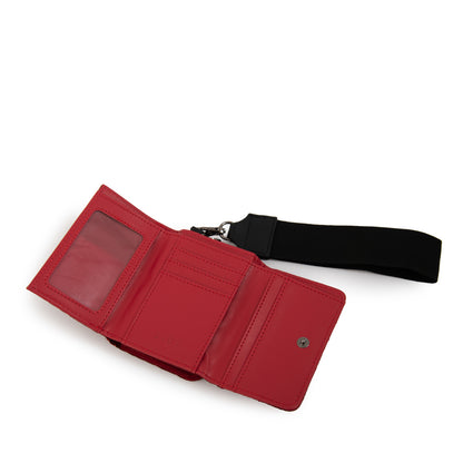 billetera cierre exterior pequeña cersei rojo