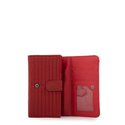 billetera cierre exterior mediana cersei rojo