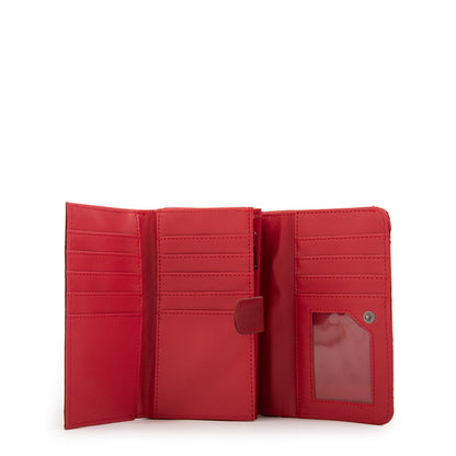 billetera cierre exterior mediana cersei rojo