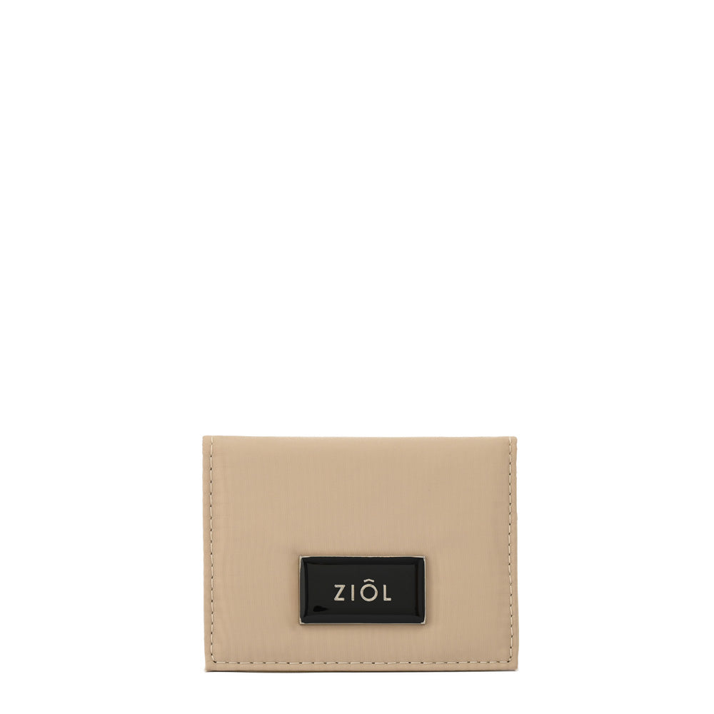 Tarjetero rectangular luna pequeña beige