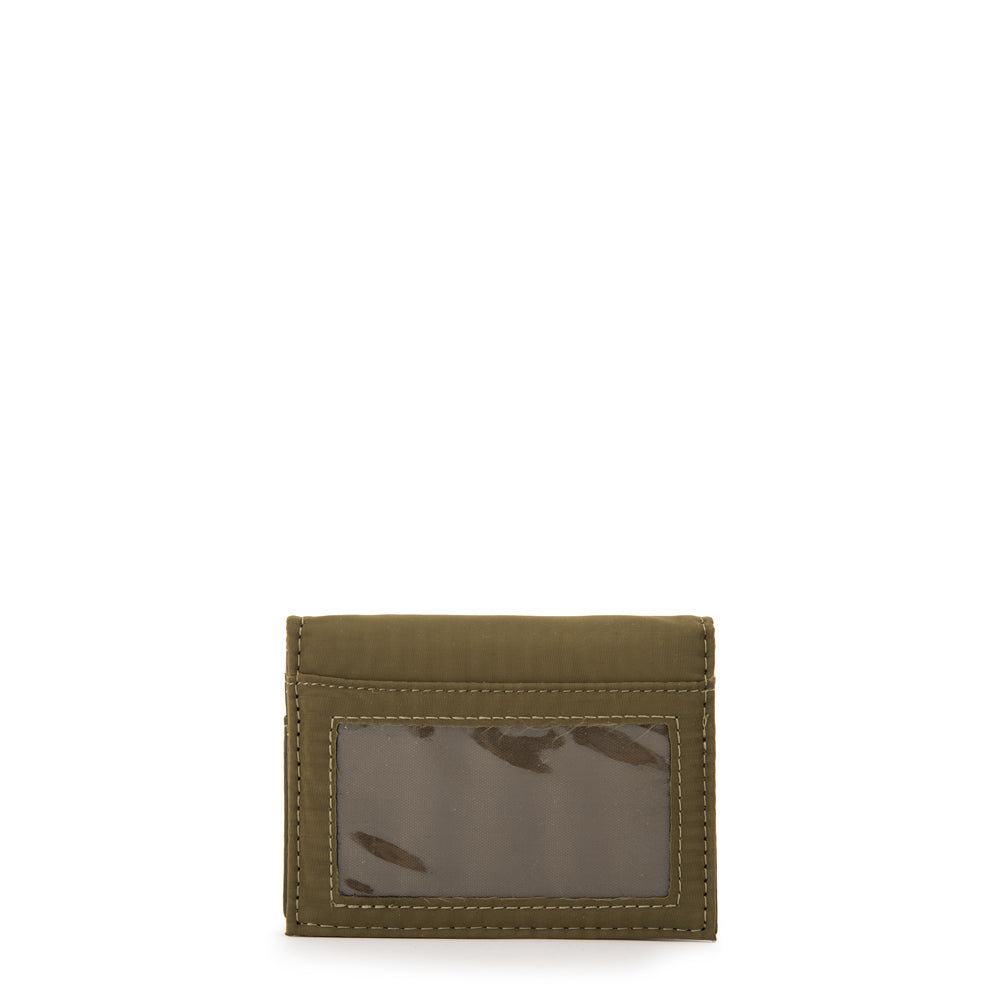 Tarjetero rectangular luna pequeña verde oliva
