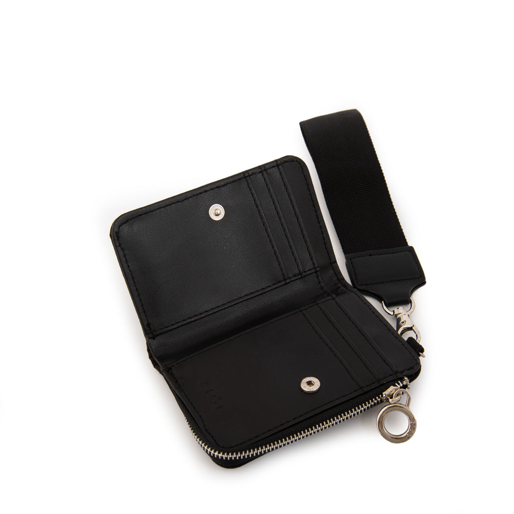 billetera cierre exterior pequeña luna negro