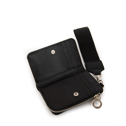 billetera cierre exterior pequeña luna negro