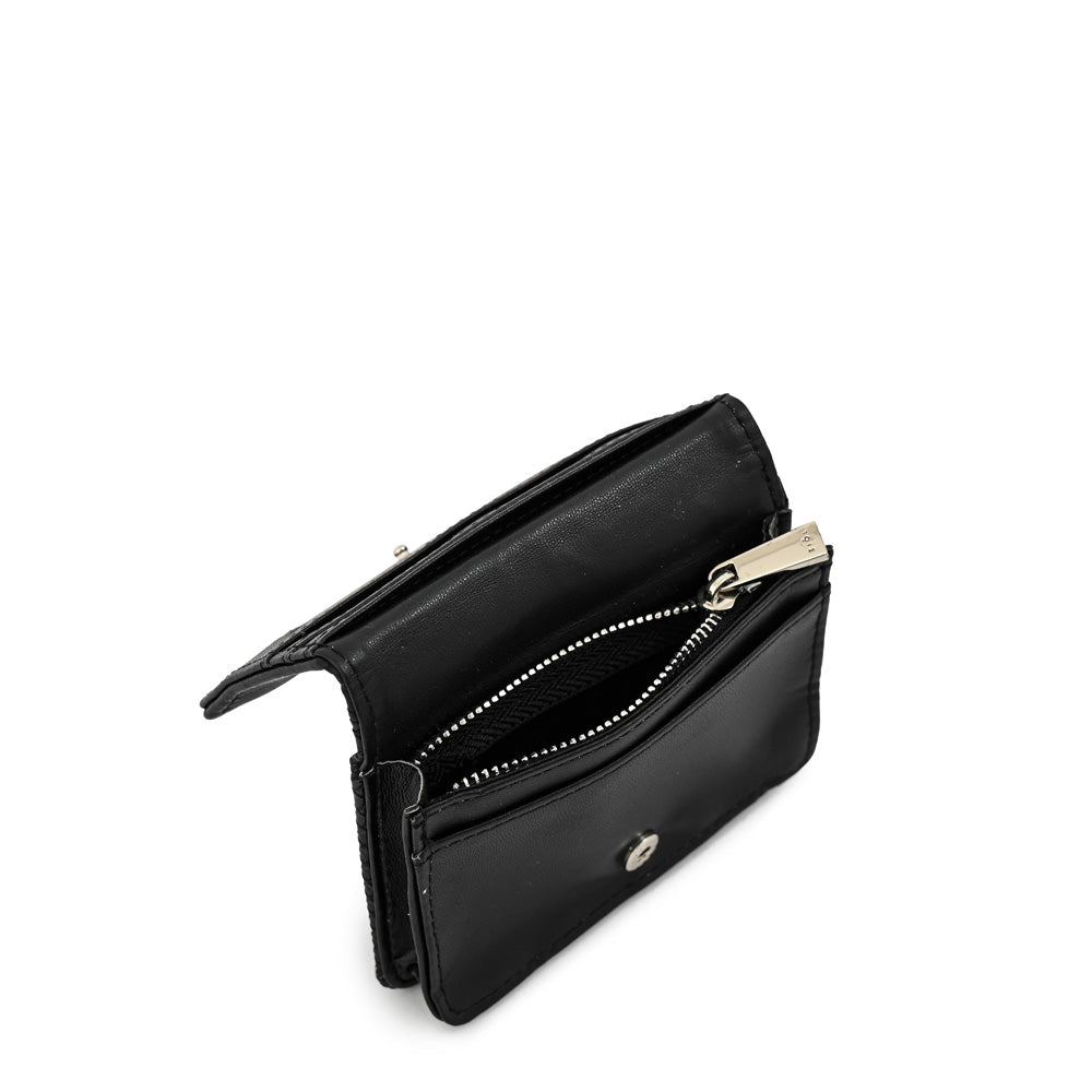 Tarjetero con bolsillo interior pequeña zia negro