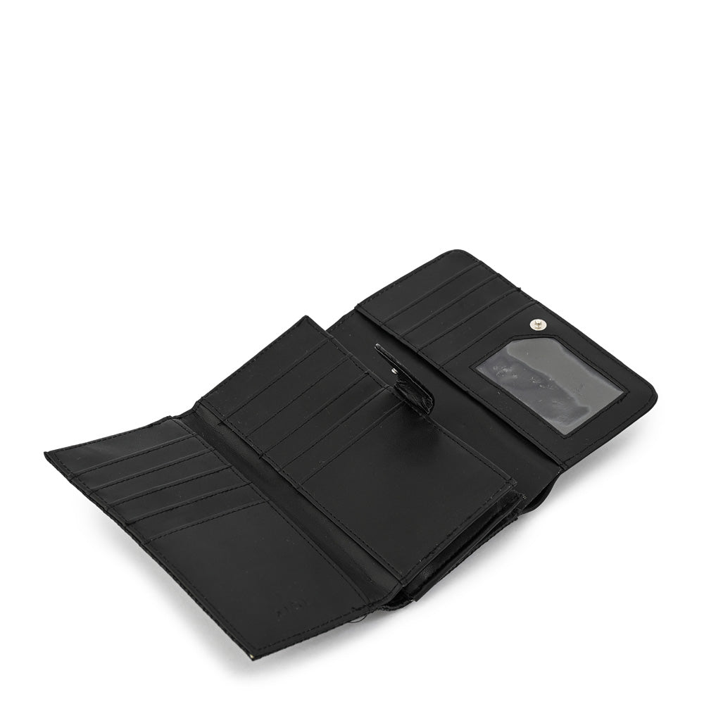 Billetera con tapa zia mediana negro