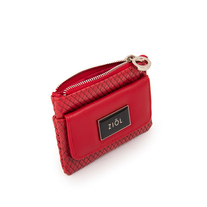 Monedero con bolsillo zia rojo