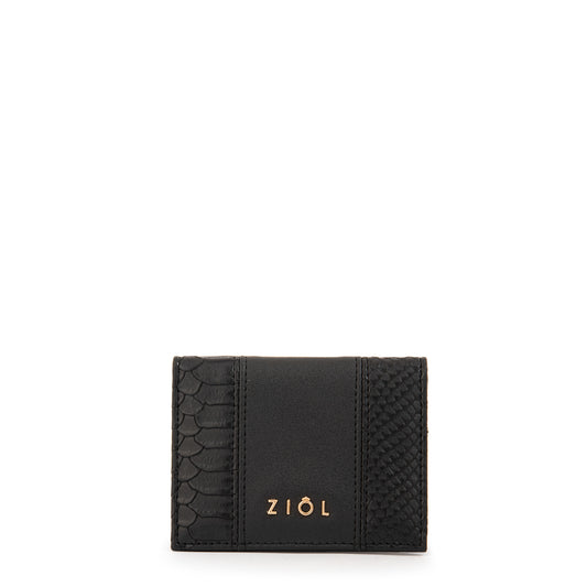 Tarjetero con ventana exterior blur negro