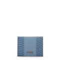 Tarjetero con ventana exterior blur denim