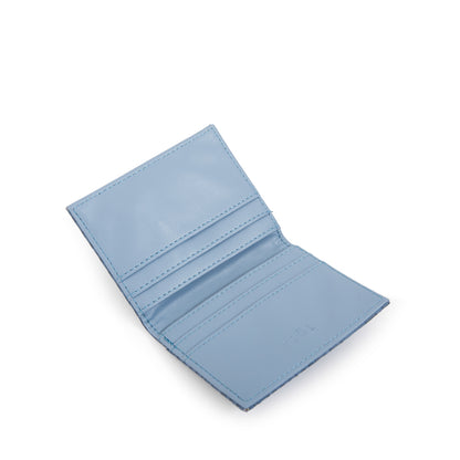 Tarjetero con ventana exterior blur denim