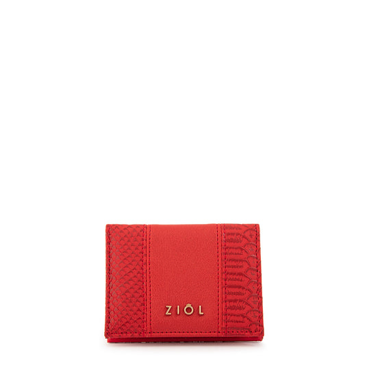 Tarjetero con ventana exterior blur rojo