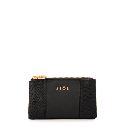 Monedero rectangular blur negro