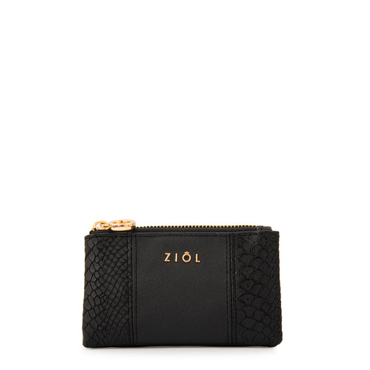 Monedero rectangular blur negro