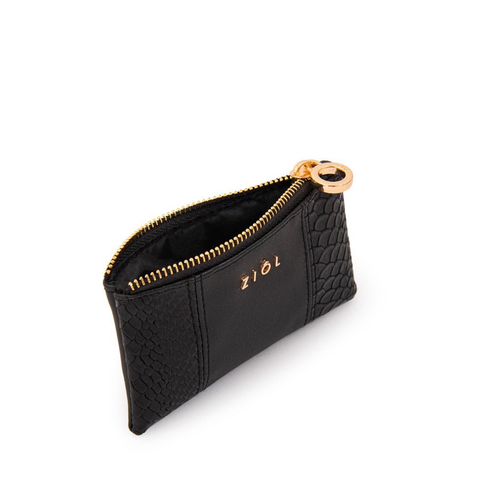 Monedero rectangular blur negro