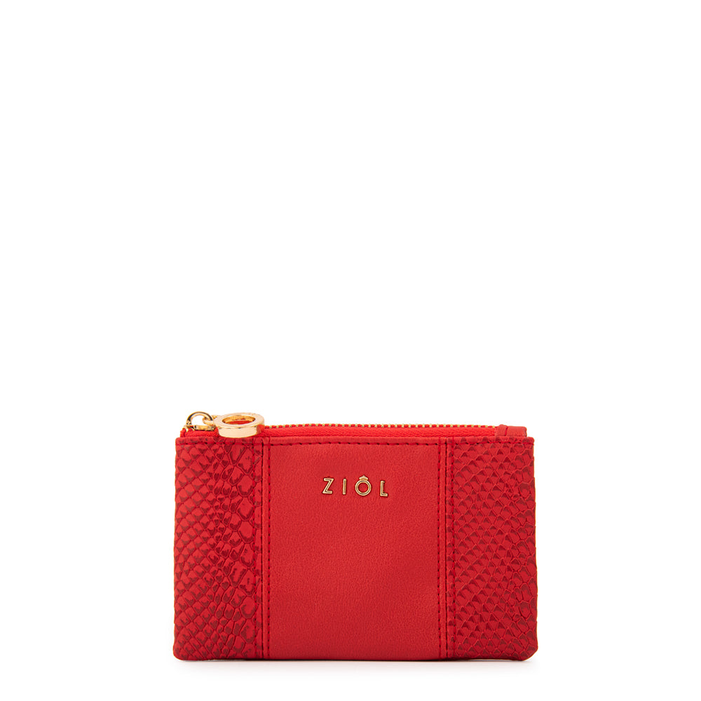 Monedero rectangular blur rojo