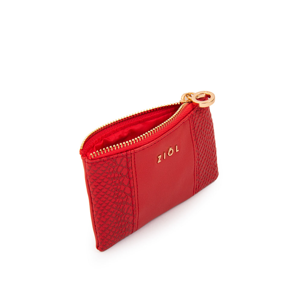 Monedero rectangular blur rojo