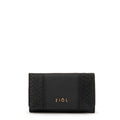 Billetera con cierre exterior blur mediana negro