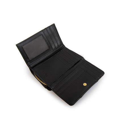 Billetera con cierre exterior blur mediana negro