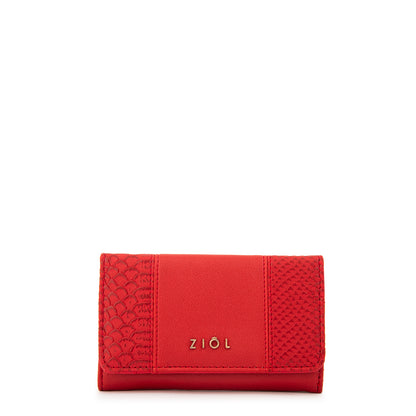 Billetera con cierre exterior blur mediana rojo